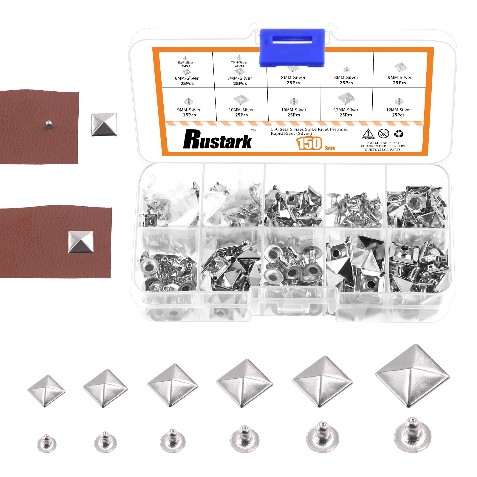 Amazon.com: Rustark 150 Sets 6 Sizes 6mm 7mm 8mm 9mm 10mm 12mm
